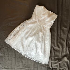 White House | Black Market strapless dress, white